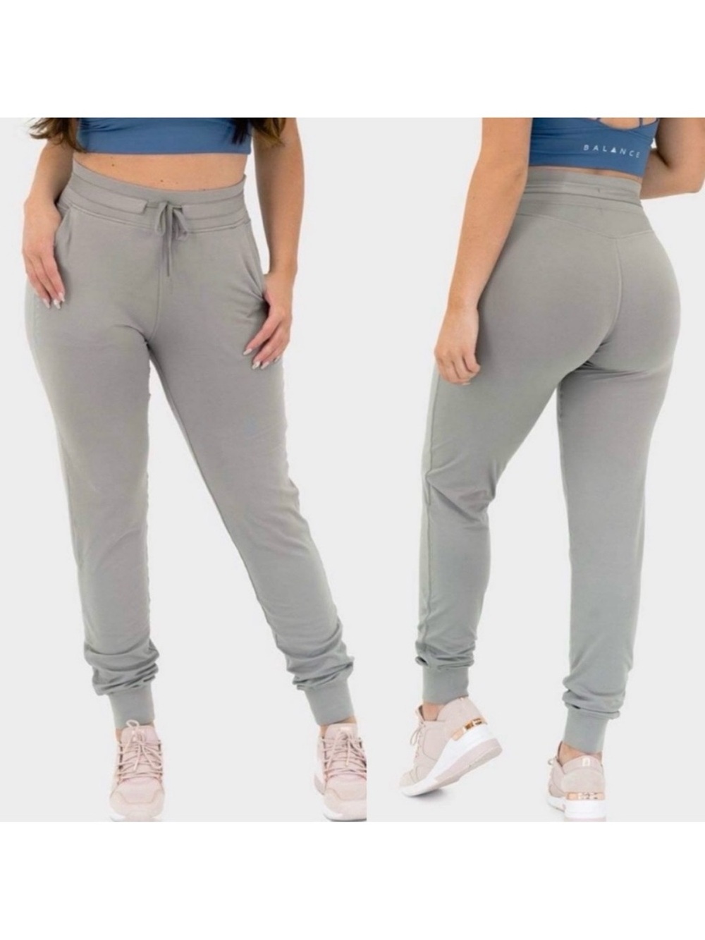 Balance Athletica Select Joggers Athletic Pants: Logic (Light Grey/Taupe)